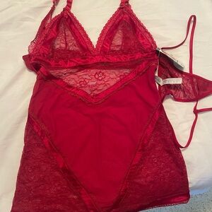 Forever 21 Plus - Red Lace Lingerie Set 2X
